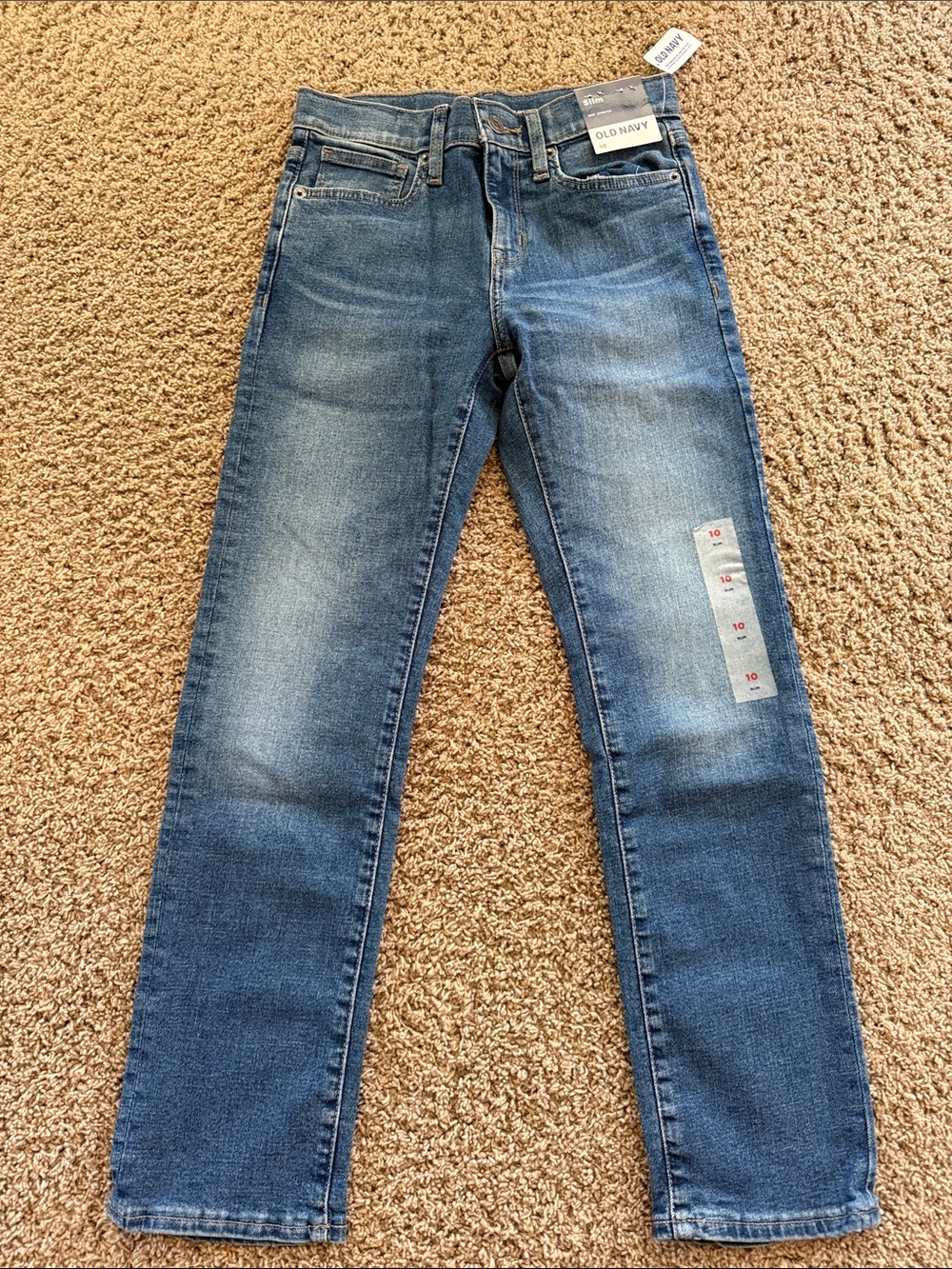 Old Navy Blue Slim Straight Men's Jeans - Faded Wash